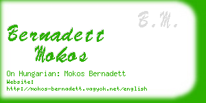 bernadett mokos business card